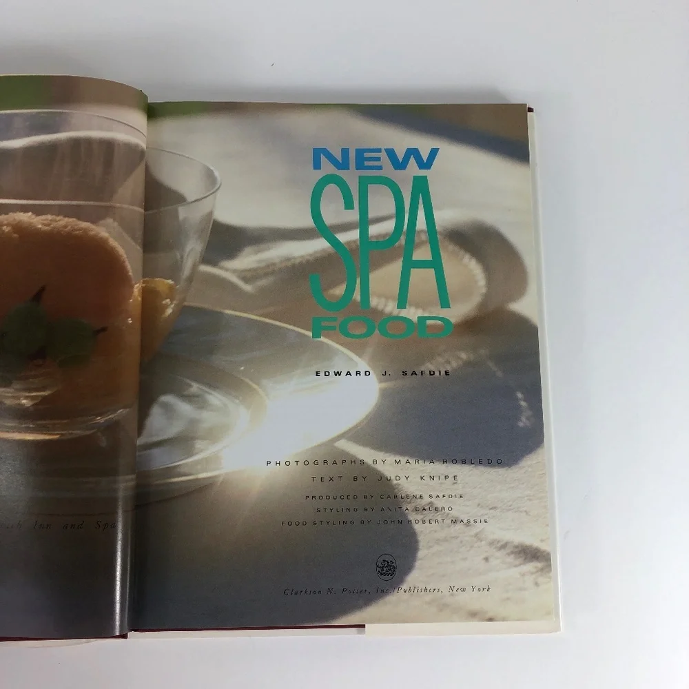 New Spa Food, Cook Book, Healthy Recipes, by Edward J. Safdie, 1990